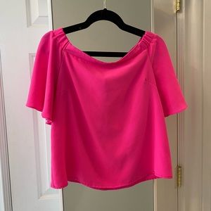 Do+Be Hot pink off the shoulder top